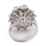 Bague vintage en or blanc 14 carats et diamants (1,20 ct), 70