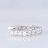 Orecchini a cerchio vintage in platino con diamanti di taglio brillante (1ctw)
