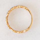 Mezzo eternity vintage in oro giallo 9K con zaffiri (0.36ctw ca.), anno 1983