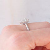 Anello a margherita in platino con diamanti (1ctw), anni ‘90