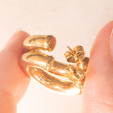 Винтажные серьги-кольца из 8-каратного желтого золота, 60-е гг.