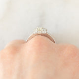 Anello vintage in platino con diamanti (1.07ctw), anni ‘90