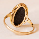 Vintage-Ring aus 9-karätigem Gelbgold mit Jaspis, 1975