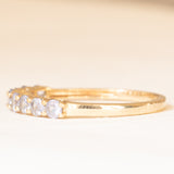 Vintage 9K yellow gold band with tanzanites (approx. 0.54ctw), 80s