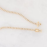 Tennis vintage in oro giallo 14K con diamanti di taglio brillante (1.80ctw ca.), anni ‘90/anni ‘2000