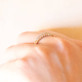 Anello vintage in oro giallo 9K con diamanti (0.15ctw ca.), anno 1993