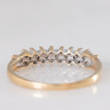 Anello vintage in oro giallo 9K e diamanti (0.15ctw ca.), anno ‘2000