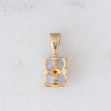 Coppia di ciondoli vintage in oro giallo 9K con tanzaniti e diamante e in oro giallo 8K con tanzaniti e peridoti