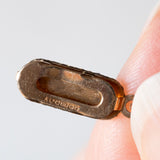 Vintage-Halskette mit einer Reihe weißer Perlen und einem Verschluss aus 9-karätigem Gelbgold, 1985