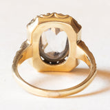 Vintage-Ring aus 14-karätigem Gelbgold mit synthetischem blauen Spinell (ca. 4.50 ct), 50er Jahre
