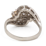 Anello vintage in oro bianco 14K e diamanti (0.55ctw), anni '60