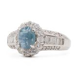 Anello in platino con alessandrite (1.56ct) e diamanti (0.71ctw), anni ‘80/‘90