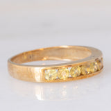 Veretta vintage in oro giallo 9K con sfeni (0.62ctw ca.)
