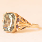 Vintage-Ring aus 8-karätigem Gelbgold mit grünem Spinell (ca. 3 Karat), 60er Jahre