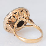Antiker Patch-Ring aus 18 Karat Gelbgold und Silber mit Diamanten im Rosenschliff (ca. 1.40 ctw), Anfang des 900. Jahrhunderts