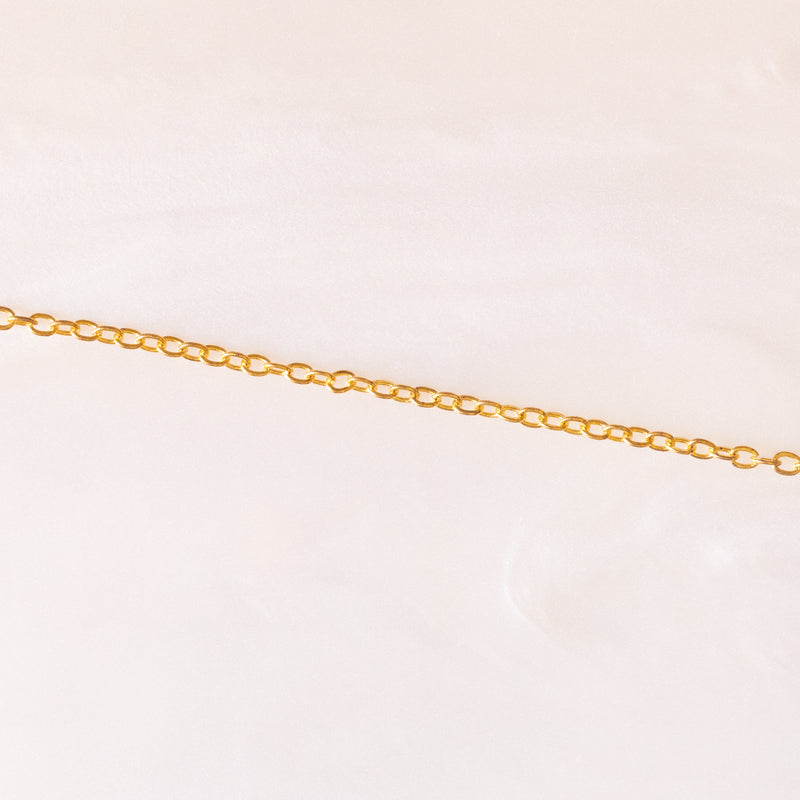 Collana con catenina in argento dorato e con tre ciondoli a forma di delfino in oro giallo 18K, di ancora in oro giallo 18K e di tartaruga in oro giallo 14K