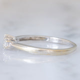 Trilogie vintage en or blanc 9 carats avec diamants (0.25 ct environ)
