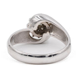 Anello vintage in oro bianco 14k con diamanti (0,40ctw), anni '60