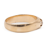 Solitario antico "Gypsy" in oro giallo 14k con diamante di taglio vecchio di 0,12ct, primi del '900