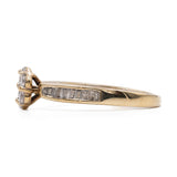 Anello vintage in oro giallo 9k con diamanti (0,45ctw)