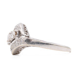 Anello vintage in oro bianco 14k con diamanti (0,60ctw), anni '60