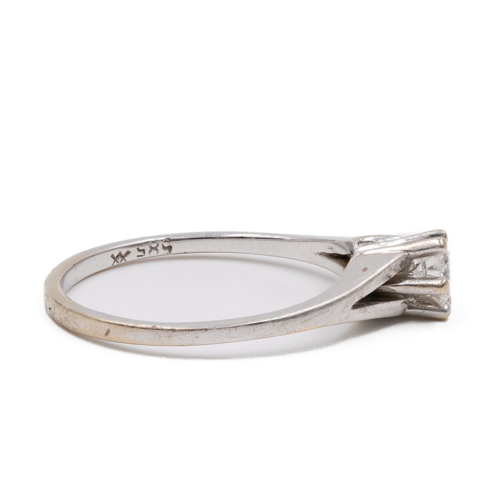 Bague Solitaire Diamant Blanc Traité 14,80 Ct - Argent 925, Certificat IGTLR, Taille 7 - Rare Et Bluffante !