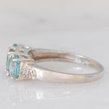 Trilogy in oro bianco 9K con ambligoniti (1.12ctw) e diamanti