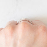 Mezzo eternity vintage in oro bianco 18K con diamanti di taglio brillante (0.33ctw ca.), anni ‘90/anni ‘2000