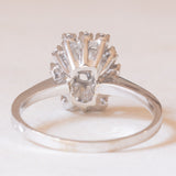 Vintage-Diamantring aus 18-karätigem Weißgold (ca. 0.08 ctw), 70er/80er Jahre