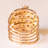 Винтажное кольцо-гарем из желтого золота 14 карат с опалом (около 1.50 карата), 60-е годы