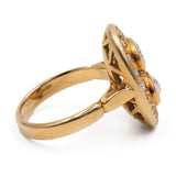 Anel de diamante vintage em ouro amarelo 18k (0,80 ctw)