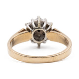 Anello vintage in oro giallo 9k e diamanti (0,22ctw)