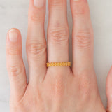 Veretta vintage in oro giallo 8K con topazi gialli (0.30ctw ca.)
