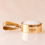 Ciondolo vintage in oro giallo 9K con opale (0.30ct ca.)