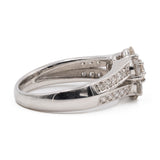 Anello vintage in platino 900 con 1ct di diamanti di taglio brillante