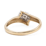Anello vintage in oro giallo 9k con diamanti (0,12ctw)