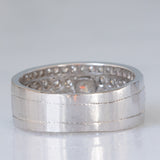 Bague vintage en or blanc 14 carats avec diamants taille brillant (environ 1.38 ct), années 80