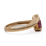 Anello vintage in oro giallo 9k con granati