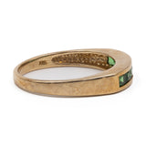 Anello vintage in oro giallo 9k con tsavoriti (0,45ctw)