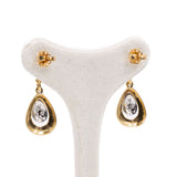 ORECCHINI PENDENTI VINTAGE IN ORO 18K CON DIAMANTI (0.12CTW CA.), ANNI ‘80