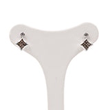 ORECCHINI GEOMETRICI VINTAGE IIN ORO BIANCO 18K CON DIAMANTI (0.80CTW)