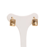 ORECCHINI VINTAGE IN ORO GIALLO 18K CON QUARZI CITRINI, ANNI '60/'70