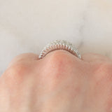 Anello a fascia vintage in platino con diamanti (1.05ctw), anni ‘70/‘80