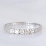 Veretta vintage in oro bianco 14K con diamanti (0.15ctw ca.), anni ‘70
