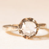 Solitario antico in oro 18K con diamante di taglio rosetta (0.50ct ca.), anni ‘20/‘30