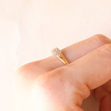 Anello vintage in oro giallo 9K con diamanti (0.15ctw ca.), anno 1993