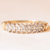 Vintage-Ring aus 9-karätigem Gelbgold mit Diamanten (ca. 0.18 ctw), 70er Jahre