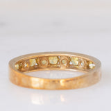 Veretta vintage in oro giallo 9K con sfeni (0.62ctw ca.)