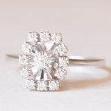 Vintage-Diamantring aus 18-karätigem Weißgold (ca. 0.08 ctw), 70er/80er Jahre