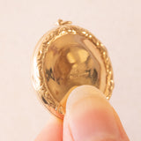 Vintage-Fotorahmen-Charm aus 9 Karat Gelbgold vergoldetem Metall, 50er/60er Jahre